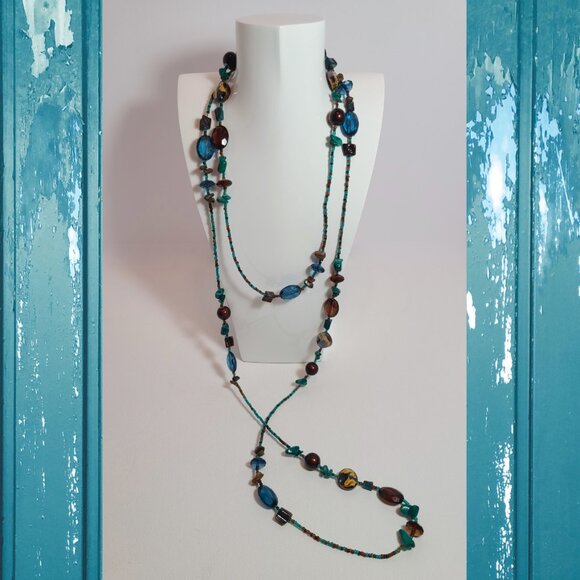 Jewelry - Boho Chic Multi-Color Beaded Necklace - 28”+ / Lightweight & Vibrant